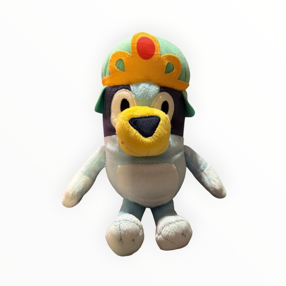 Bluey Queen Plush Toy 8 Inch Stuffed Animal with Crown and Cape Bluey & Friends